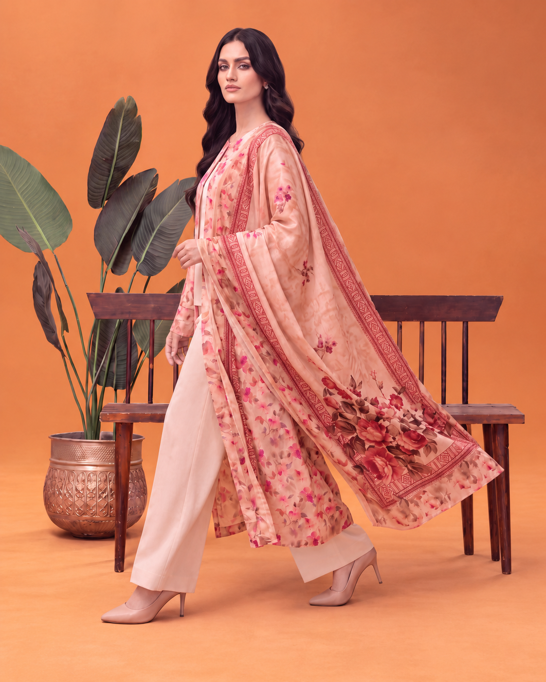 Riaz Arts Mahees Luxury Winter Digital Printed Velvet Suit
