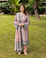 Gul Ahmed Printed Karandi 3 Piece Suit with Printed Dupatta