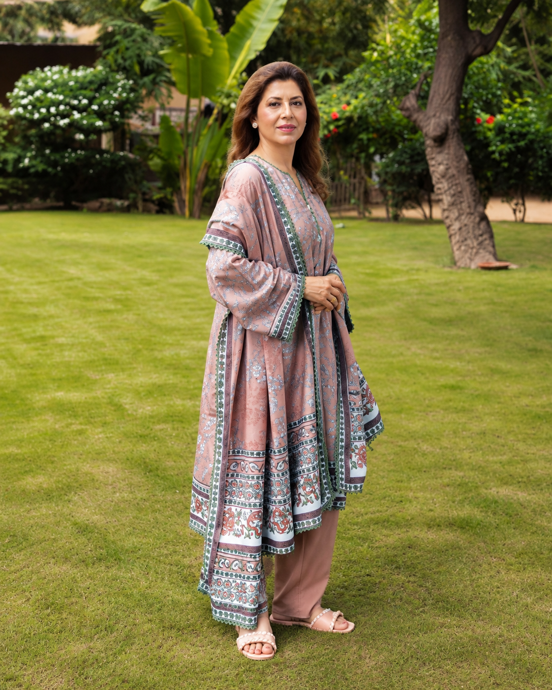 Gul Ahmed Printed Karandi 3 Piece Suit with Printed Dupatta