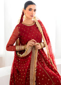 Embroidered Chiffon 3-Piece Suit with Organza Border & Chiffon Dupatta