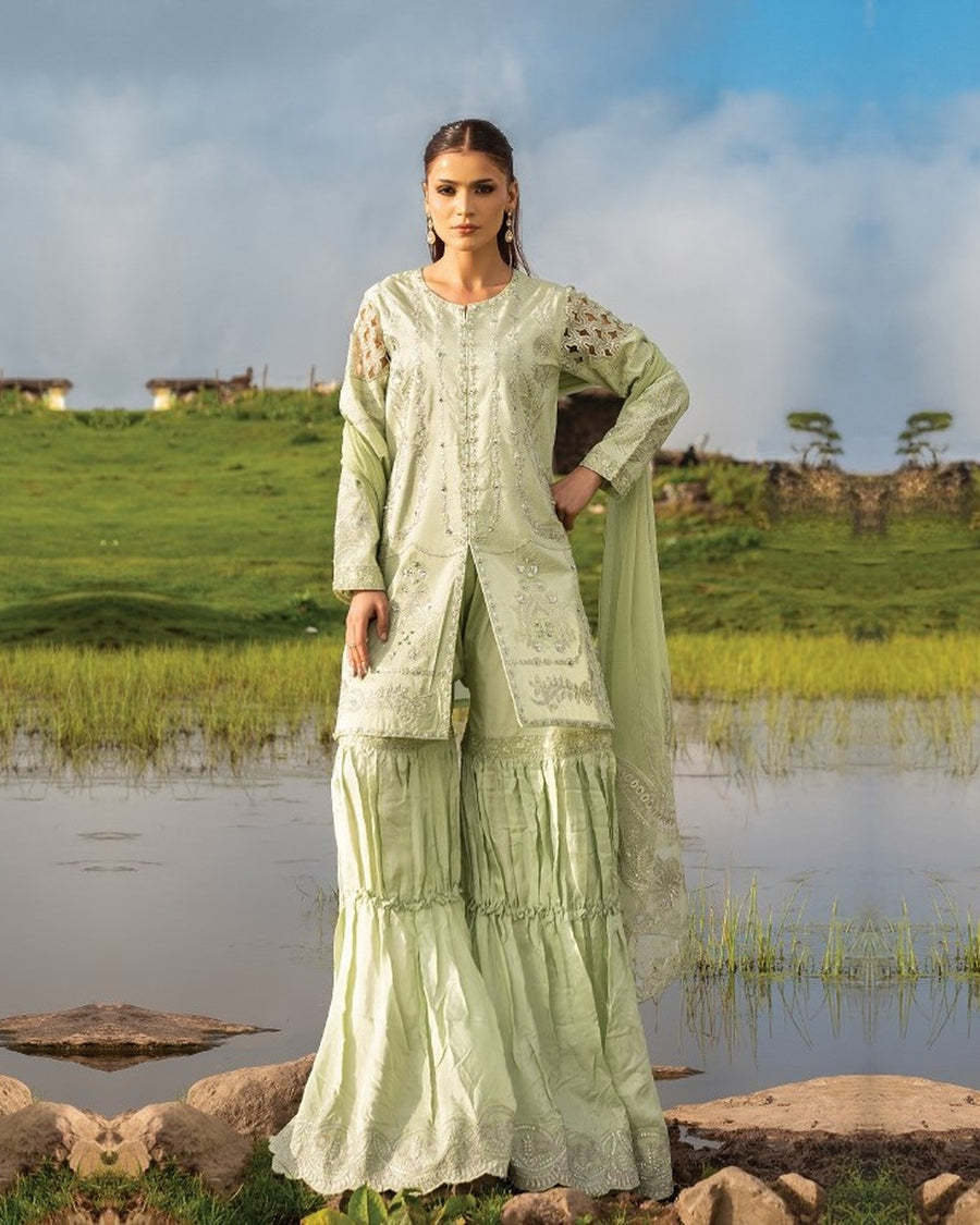 Dastaan DZ-05 Luxury Embroidered 3 Piece Unstitched Formal Suit
