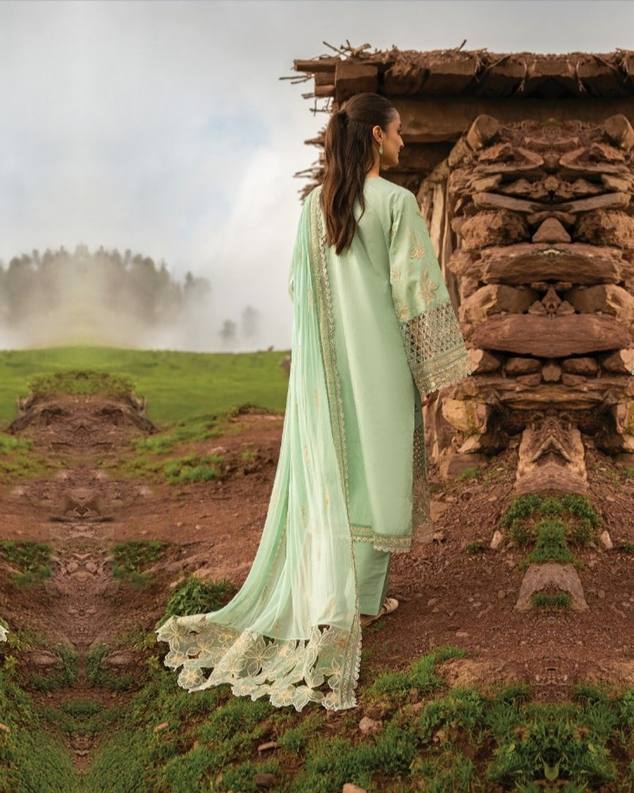 Dastaan DZ-02 Luxury Embroidered 3 Piece Unstitched Formal Suit