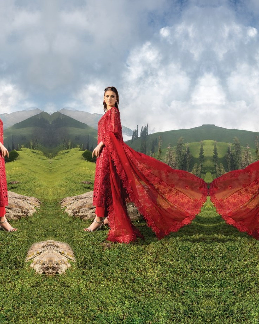 Dastaan DZ-06 Luxury Embroidered 3 Piece Unstitched Formal Suit