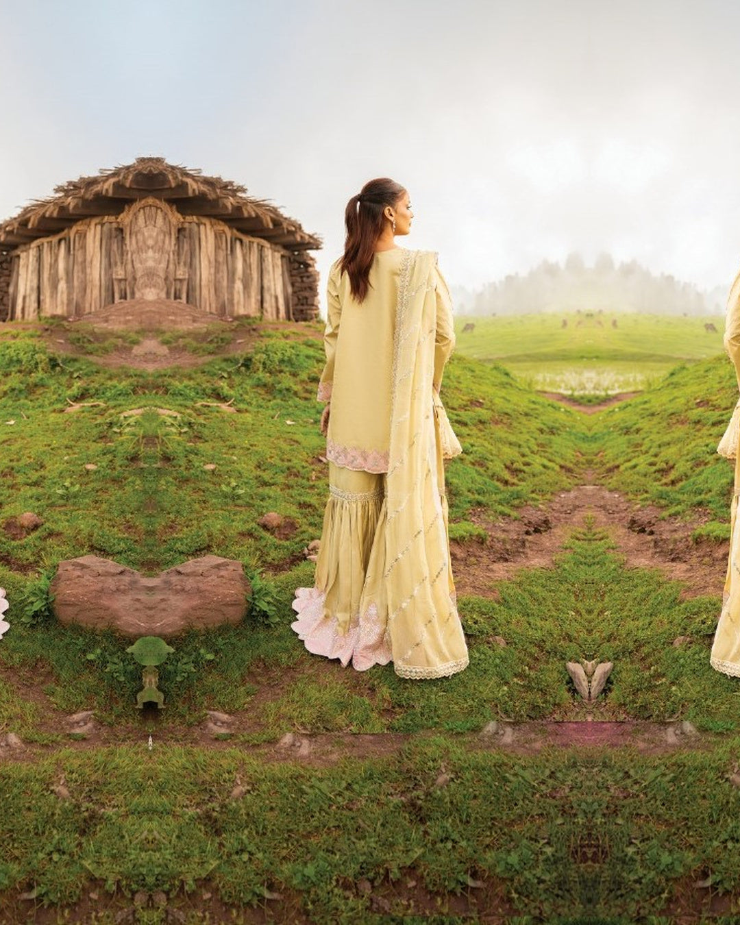 Dastaan DZ-07 Luxury Embroidered 3 Piece Unstitched Formal Suit