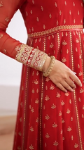 Embroidered Chiffon 3-Piece Suit with Organza Border & Chiffon Dupatta